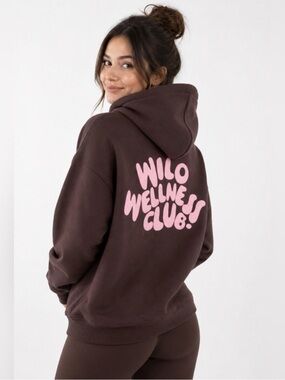 Wilo The Label Brown Hoodie & Ribbed Leggings Medium Relaxed Fit Lounge Set NWT